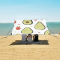 ALAZA Avocado Strawberry Heart Beach Tent Sun Shelter Portable Canopy Sunshade for Outdoor Camping Picnics Backyard Fun 10x9 ft