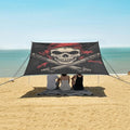 ALAZA Pirate Skull Crossed Old Pirate Swords Beach Tent Sun Shelter Portable Canopy Sunshade for Outdoor Camping Picnics Backyard Fun 10x9 ft