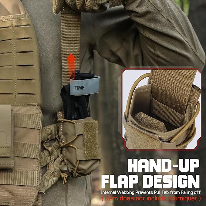 WYNEX 2 Pack Shoulder Strap Pad for Vest Carrier MOLLE Tourniquet Holder Tactical Plate Shoulder Pads Strap Cushion Vest Accessories IFAK TQ Holder Tactical Medical TQ Pouch