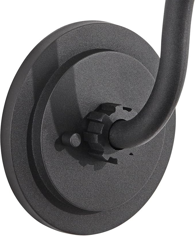 Franklin Iron Works Arnett Rustic Urban Barn Outdoor Wall Light Fixture Smooth Black Aluminum 10 1/2 Gooseneck Arm for Exterior House Porch Patio Outside Deck Garage Yard Front Door Garden Home