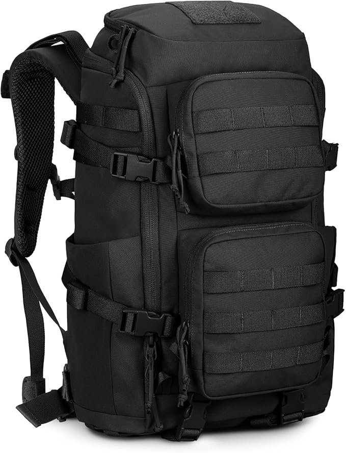 45L Tactical Backpack Military Molle Backpack with 17 Laptop Compartment Survival Large Hiking Travel Rucksack for Outdoors