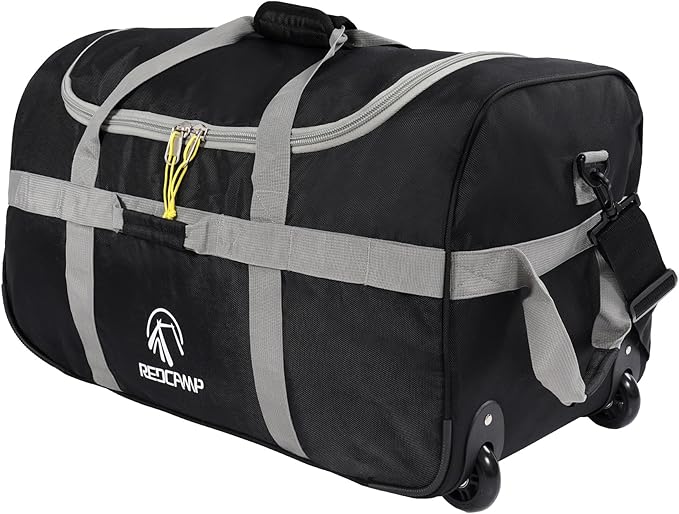 REDCAMP 85L/120L/140L Foldable Duffle Bag with Wheels Large Travel Duffel Bag