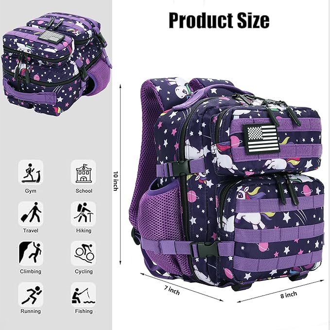 9L Mini Tactical Backpack for Men and Women Tactical Backpack Small for Hiking Small Tactical Bag Fitness Pack