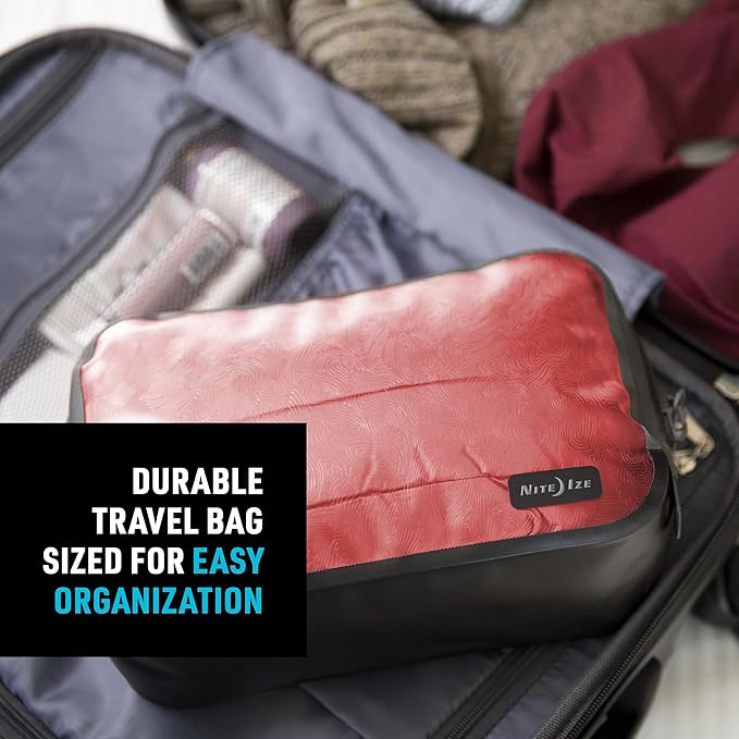 Nite Ize RunOff Waterproof Packing Cube - Waterproof Packing Cube for Travel - Dry Travel Bag with Compression - Charcoal Medium