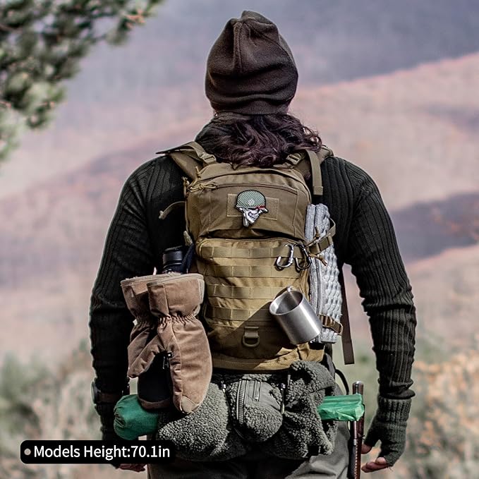 Mardingtop Small Tactical BackpackMolle Hiking Backpack for BackpackingCycling and Biking15L/25L Backpack
