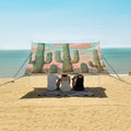ALAZA Watercolor Cactuses Beach Tent Sun Shelter Portable Canopy Sunshade for Outdoor Camping Picnics Backyard Fun 10x9 ft