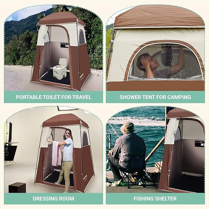 KingCamp Camping-Privacy-Shelters Camping Shower Tent with Shower Bag