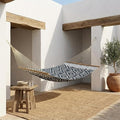 Fab Habitat Tribal Recycled Polyester Hammock - Kilimanjaro - Black - Indoor/Outdoor Quick Dry 2 Person 460 lbs Capacity - Patio Poolside Backyard Garden Beach Balcony - 12-14 ft Adjustable