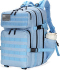 25L Tactical Military Backpack Small Travel Backpack for Men and Women Assault Pack Bug Out Bag Molle Daypack Gym Bag with Bottle Holder (Light Blue)