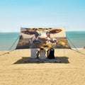 ALAZA Cow in Sunflower Field Beach Tent Sun Shelter Portable Canopy Sunshade for Outdoor Camping Picnics Backyard Fun 10x9 ft