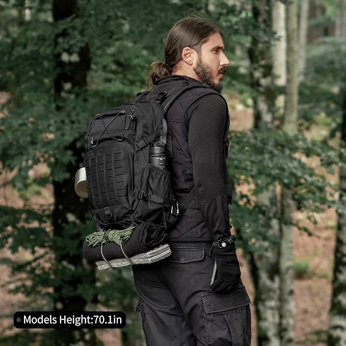 Mardingtop Small Military Tactical Backpack for Men25L Molle Cordura Backpack for HikingCampingRucking