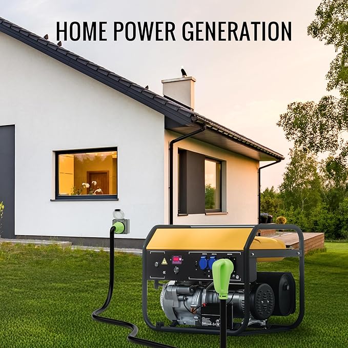 50 Amp Generator Power Inlet Box NEMA SS2-50P Male for 3 Prong Generator Cord 125/250 Volt 12500 Watts IP66 Outdoor Dustproof and Weatherproof ETL Listed