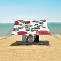ALAZA Beautiful Red Roses Beach Tent Sun Shelter Portable Canopy Sunshade for Outdoor Camping Picnics Backyard Fun 10x9 ft