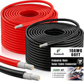 Twin Wire Solar Extension Cable 60FT - 10AWG (6mm²) Solar Panel Tinned Copper Wire for Outdoor Automotive RV Boat and Marine Use - Black &amp Red