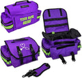 Lightning X Customizable Small Medic First Responder EMT Trauma Bag w/Embroidered Name Patch - PURPLE