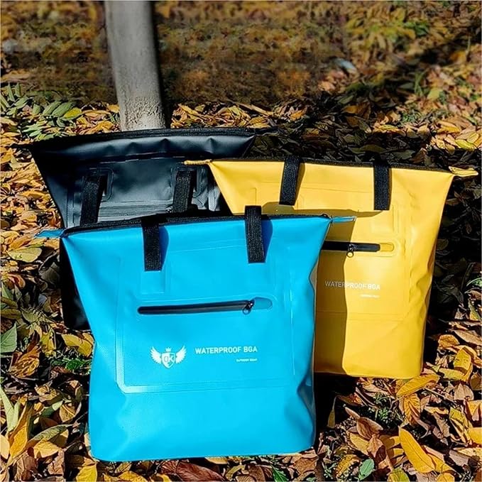 Snacko PVC Waterproof Dry Bag for Swimming Rafting and Kayaking - Durable Floating Shoulder Bag for Outdoor Adventures(Yellow)