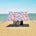 ALAZA Ice Cream Cherry Pattern Beach Tent Sun Shelter Portable Canopy Sunshade for Outdoor Camping Picnics Backyard Fun 10x9 ft