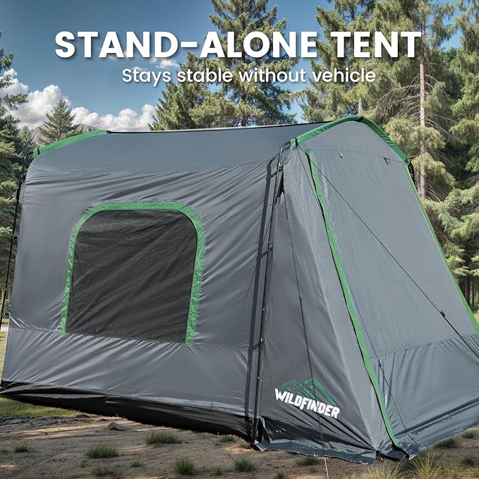 WildFinder SUV Tent Rectangle Car Tent for Family Waterproof &amp Windproof for Car Camping Large Camping Tents with Storage Bag SUV Van Jeep