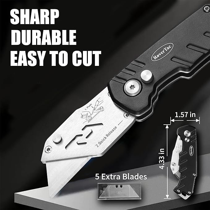 RoverTac Multitools Gift Set – 12-in-1 Multi Tool Hammer LED Flashlight Utility Knife in “I LOVE YOU” Gift Box – Tool Gift for Husband Boyfriend Him Men – Camping Gear &amp Survival Tools