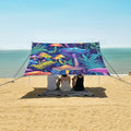 ALAZA Fantasy Mushroom Beach Tent Sun Shelter UPF50+ Protection Beach Shade Canopy w/ 4 Sandbags for Outdoor Camping Fishing Backyard Fun Picnic 10x9 ft