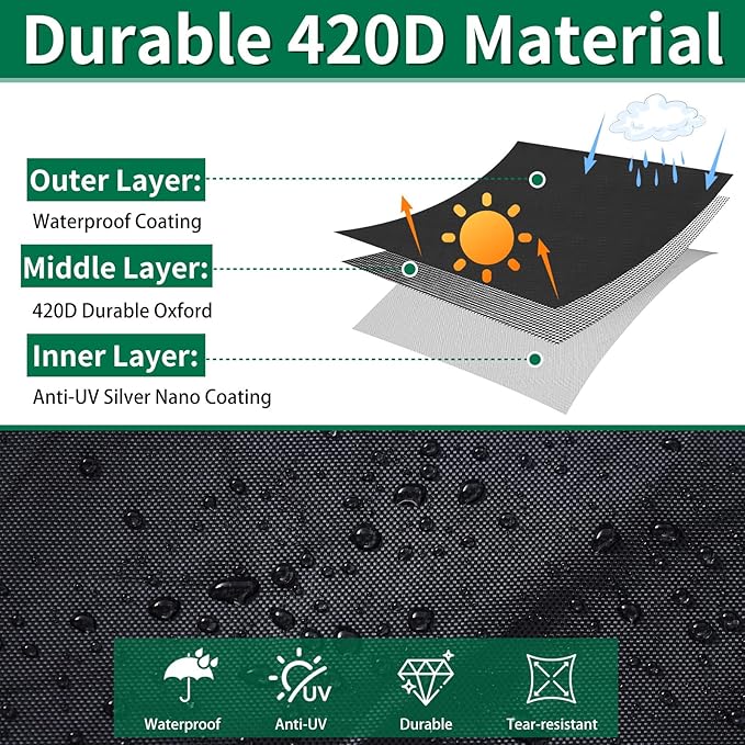 Hammock Covers for Outdoor Waterproof Durable 420D Hammock Cover for 12 ft Hammock Stand Windproof 3 Buckles &amp 1 Elastic Cord Airy VentReflective handleAll Weather Protection Hammock Rain Cov