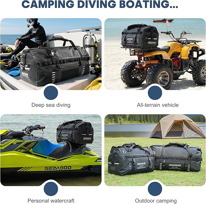 90L-110L large Capacity Airtight Waterproof Travel Dry BagEquipped with Durable Inflatable Shoulder Straps and Handles Suitable for Diving Equipment Motorcycles Rowing Kayaking Camping