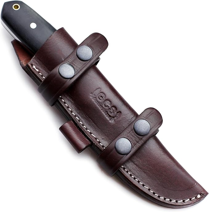 GCS Handmade Micarta Handle D2 Tool Steel Tactical Hunting Knife with leather sheath Full tang blade designed for Hunting &amp EDC GCS 105