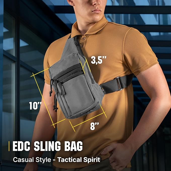 M-Tac CCW Sling Bag for Men &amp Women - EDC Shoulder Bag Tactical - Crossbody Concealed Carry Bag - Mens Chest Pack