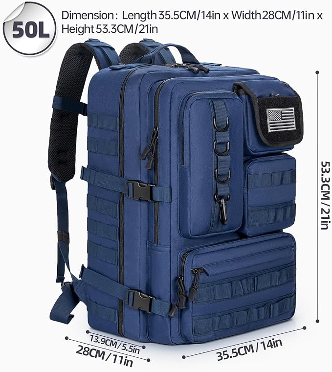 ANILD Tactical Backpack Army 3 Days Assault Pack Bag Military Molle Backpack Heavy Duty Rucksack Water Resistant