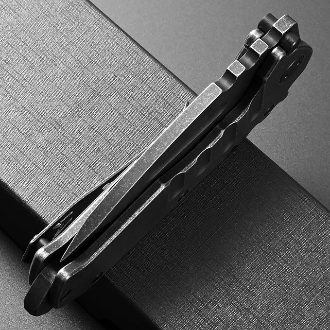 Ccanku C1137 Folding Knife D2 Steel Blade Steel Handle EDC Tool Knife for Outdoor Camping Hiking Fishing (Steel)
