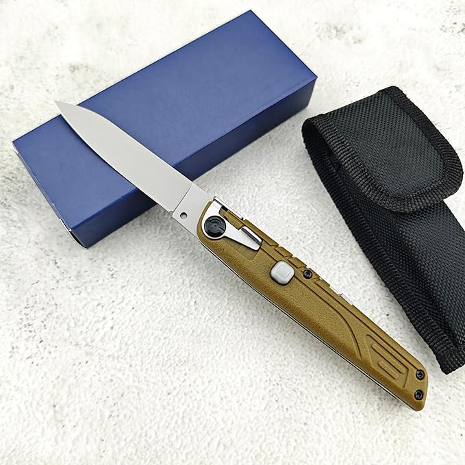 Durable Manual Opening Pocket Knife3.36 440C Blade Folding Knives with Safety LockUtility ABS HandlesOutdoor EDC Tools for CampingHikingFishing