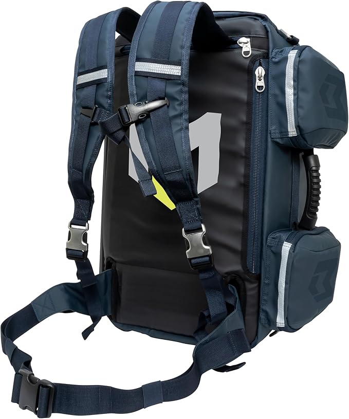 MERET OMNI™ PRO X Tactical Medical Backpack – Modular Trauma First Aid Kit Bag for EMS EMT &amp First Responders MOLLE Medical Gear Organizer with Infection Control Material Navy Blue