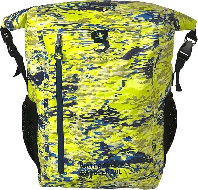 geckobrands Paddler 30L Waterproof Backpack – Durable PVC Tarpaulin Bag for Extreme Conditions