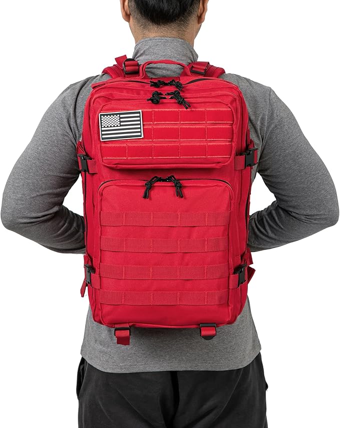 QT&ampQY 45L Military Tactical Backpacks Molle Army Assault Pack 3 Day Bug Out Bag Hiking Treeking Rucksack…
