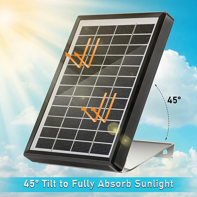 Sumind 12V 3.5W Solar Panel for Deer Feeder Waterproof Outdoor Solar Battery Charger Deer Feeder Battery Charger with Metal Mounting Bracket Alligator Clip