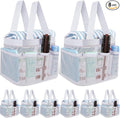 8 Packs Mesh Shower Caddy Portable Large Shower Caddy Dorm with 8 Pockets and Handles Quick Dry Shower Bags Hanging Bath Bag Dorm Room College Essentials for Bathroom Gym Camp (White)