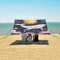 ALAZA Sun Satrs Whale Beach Tent Sun Shelter UPF50+ Protection Beach Shade Canopy w/ 4 Sandbags for Outdoor Camping Fishing Backyard Fun Picnic 10x9 ft