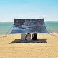 ALAZA Watercolor Starry Wolf Beach Tent Sun Shelter Portable Canopy Sunshade for Outdoor Camping Picnics Backyard Fun 10x9 ft