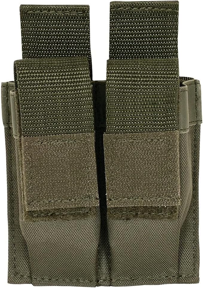 Fox Outdoor Products Pistol Quick Deploy Dual Mag Pouch Olive Drab