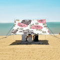 ALAZA Cute Raccoons Rose Beach Tent Sun Shelter Portable Canopy Sunshade for Outdoor Camping Picnics Backyard Fun 10x9 ft