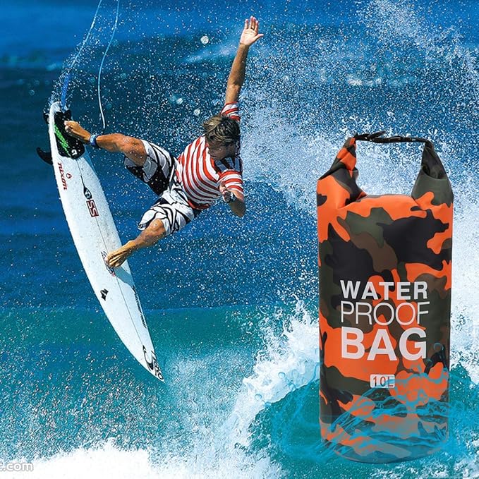 Waterproof Dry Bag 2L/5L/10L/15L/20L/30L Roll Top Sack Keeps Gear Dry for Kayaking Rafting Boating Swimming Camping Hiking Beach Fishing with Free Waterproof Phone Case (Orange 30L)