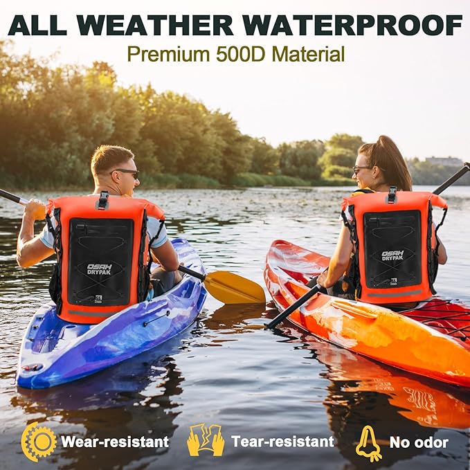 Waterproof Backpack Dry Bag 35L/55L/85L – Heavy Duty Roll-Top Hiking Backpack Sack Keeps Gear Dry for Travel Kayaking Boating Camping Rafting and Fishing