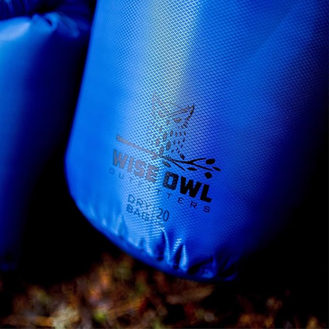 Wise Owl Outfitters Waterproof Dry Bag 3-Pack – Lightweight &amp Airtight 5L/10L/20L Small &amp Large Dry Bags for Kayaking Beach Travel Boating Hiking