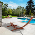 ECOTOUGE 12 FT Hammock with Stand Single Person Heavy Duty Hammock Stand Large Hammock Bed for Porch Patio Balcony Garden Backyard White-Yellow