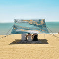 ALAZA Green Gold Marble Pattern Beach Tent Sun Shelter Portable Canopy Sunshade for Outdoor Camping Picnics Backyard Fun 10x9 ft