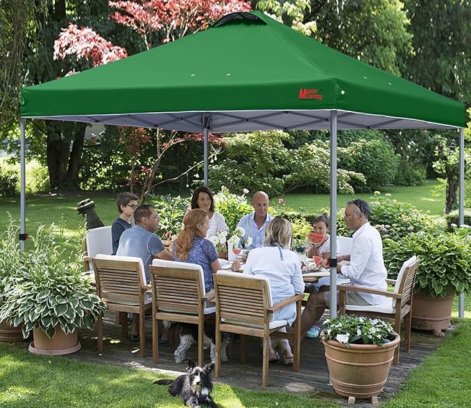 MASTERCANOPY Durable Pop-up Canopy Tent with Roller Bag (8x8 Forest Green)