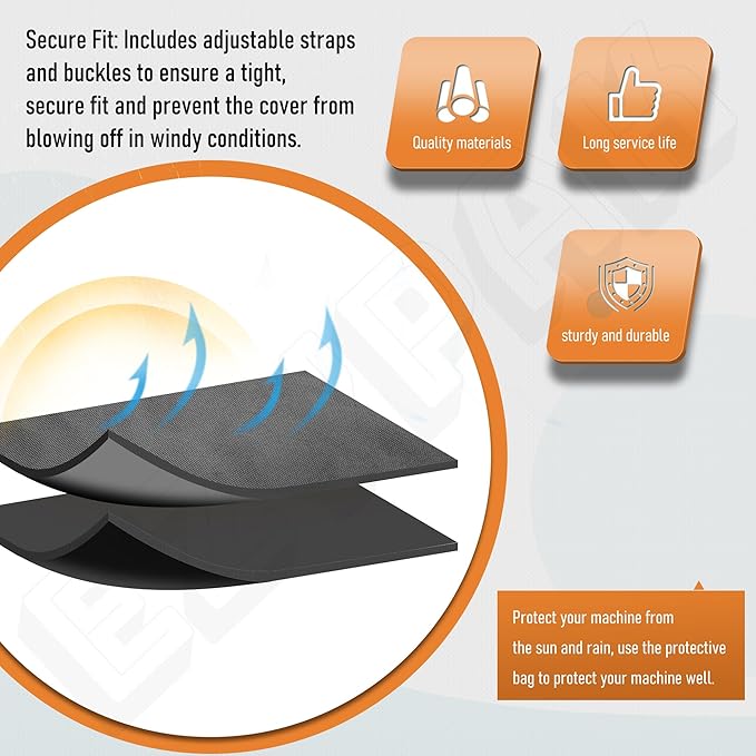 Custom Fit Generator Cover for Predator 5000 Watt Inverter Generator Heavy Duty 600D Waterproof Material All-Weather Protection
