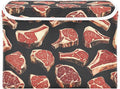 AIXIWAWA Lidded Storage Cube (Meat Pattern) Fabric Foldable Closet Bins with Flip Lid and Handles Organizer Basket Container 16.5 x 12.6 x 11.8 IN