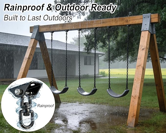 YOSE Porch Swing Hanging Kit Heavy Duty 2000lbs Stainless Steel Easy to Install Swing Hardware with Ceiling Hooks and Hammock Hooks Complete Swing Set Accessories for Indoor Outdoor Patio Garage