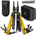MIAOKE Multitool 23 in 1 with Premium Gift Box Screwdrivers Saw Screwdrivers Bottle Opener Pliers Camping Knife Cool Gadgets for Men Best Gift for Boyfriend Son Dad Him Husband (Yellow)